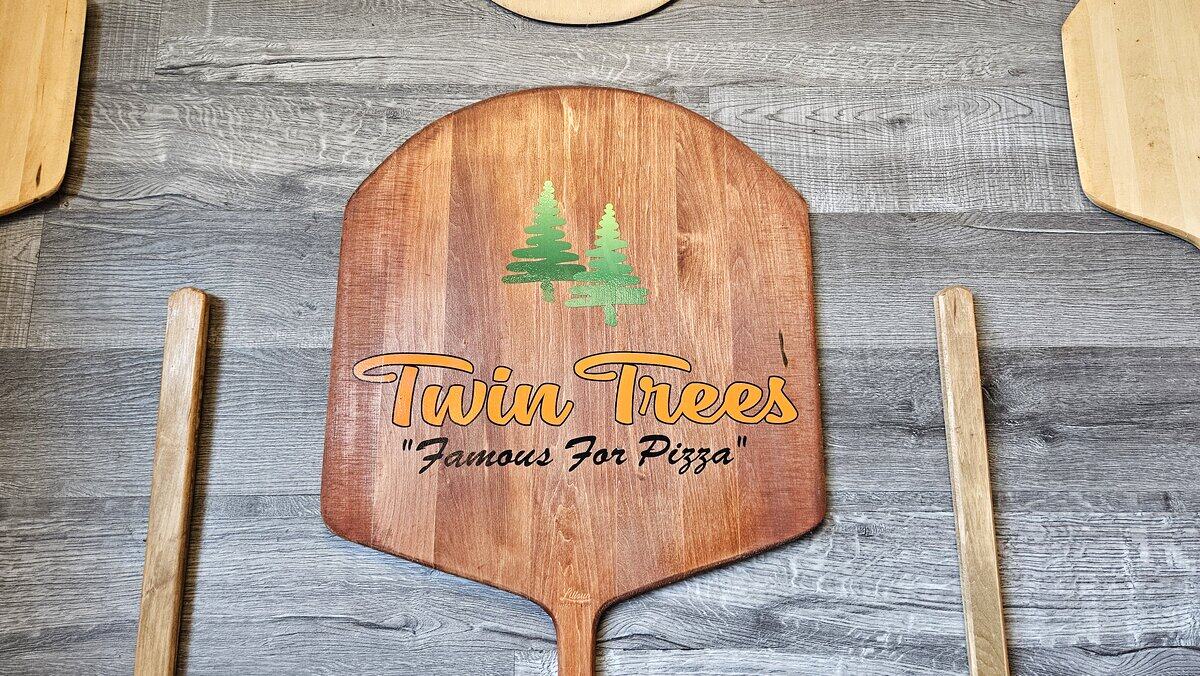 Twin Trees, Famous For Pizza wood peel